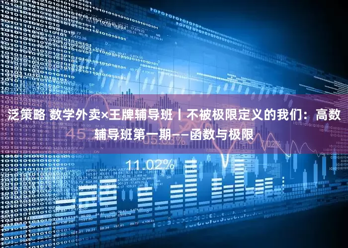 泛策略 数学外卖×王牌辅导班丨不被极限定义的我们：高数辅导班第一期——函数与极限